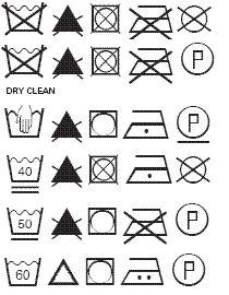 wash care symbols